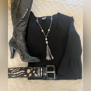 Ann Taylor Black sweater dress Size M